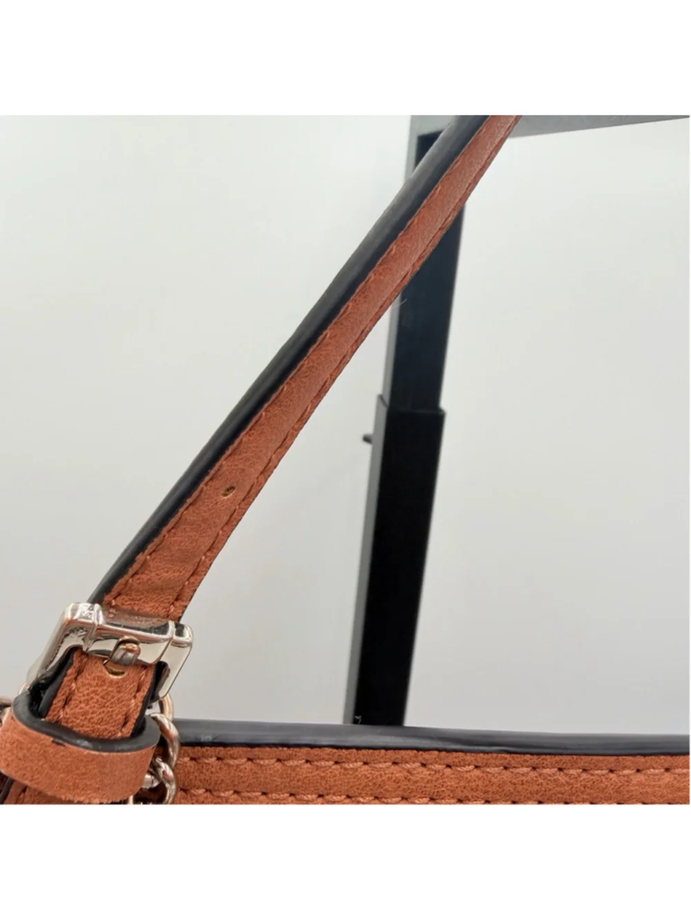 Guess Orange Shoulder Satchel Handbag With Gold-Tone